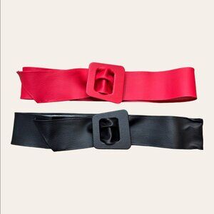 NEW 2 Faux Leather Wide Belts